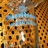 3 Wassergläser Reklame Rippoldsauer Mineralbrunnen blau RI25