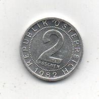 Münze Österreich 2 Groschen 1982