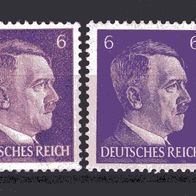 DR 1941 Freimarken: Adolf Hitler MiNr. 785 postfrisch 5 Farbvarianten