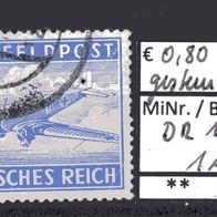 DR 1942 Zulassungsmarke für Luftfeldpostbriefe MiNr. 1 A gestempelt -1-