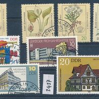 3437 - DDR Briefmarken Michel Nr.2673,2683,2691 - 2693,2695,2725,2733,2736 gest 1982