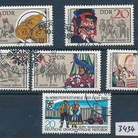 3434 - DDR Briefmarken Michel Nr.2707,2716,2717,2719 -2721 gest 1982