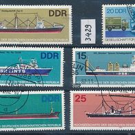 3429 - DDR Briefmarken Michel Nr.2709 - 2713,2715 gest 1982