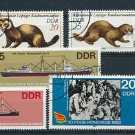 3428 - DDR Briefmarken Michel Nr.2677 -2679,2699,2700,2709,2713 gest 1982