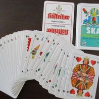 Kartenspiel Werberückseite Köstritzer Skat deutsches Blatt