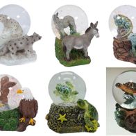 ES Schneekugel Elefant - Winter-Deko Mit Glitzer 13x5x11cm