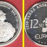 1998 BRD 1250 Jahre Ansbach 12,5 Euro Vorläufer