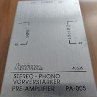 HAMA Stereo-Phono-Vorverstärker Pre-Amplifier PA-005 in der Farbe Silber