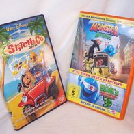 2 DVD-Filme - Stitch & Co. / Monster & Aliens