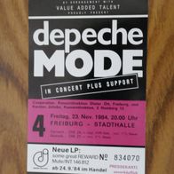 Depeche Mode - rare Eintriitskarte (Pressekarte) von 1984