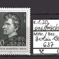 Berlin 1981 200. Geburtstag von Achim von Arnim MiNr. 637 postfrisch