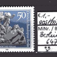 Berlin 1981 150. Geburtstag von Reinhold Begas MiNr. 647 postfrisch