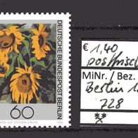 Berlin 1984 100. Geburtstag von Karl Schmidt-Rottluff MiNr. 728 postfrisch
