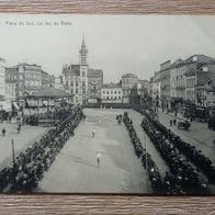 Ak. Charleroi - Place du Sud Le Jeu de Balle - Feldpost gel. ca 1920