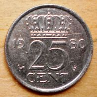 25 Cents 1980 Niederlande