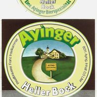 Bieretikett "Heller Bock" Brauerei Franz Inselkammer Aying Lkr. München Bayern