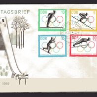 DDR 1963 Olympische Winterspiele, Innsbruck MiNr. 1000 - 1003 FDC Zella-Mehlis