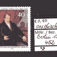 Berlin 1973 200. Geburtstag von Ludwig Tieck MiNr. 452 postfrisch