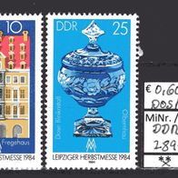 DDR 1984 Leipziger Herbstmesse MiNr. 2891 - 2892 postfrisch