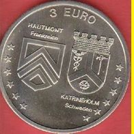 1998 BRD Euro-Wochen Halver 3 Euro Probe Kupfer/ Nickel