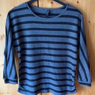 grau-schwarzgestreifter Pullover Gr. S (3356)