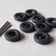 Wiking - 8 Räder für LKW 12mm z.T. mit 8-Loch Felgen in 1:87 !!(SKG111)