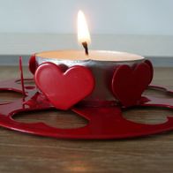 Kerzenständer Herzmotiv, 3-er Pack, Teelichthalter, NEU