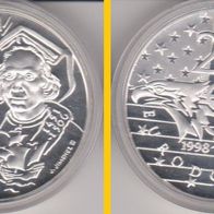1998 Europa Kolumbus 20 Eurodollars Silber Polierte Platte
