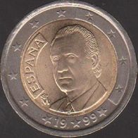 1999 Spanien Kursmünze 2 Euro bankfrisch