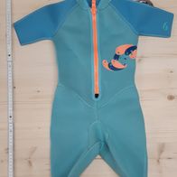 Kindertauchanzug Bein-Körperlänge 64cm Armlänge 50cm hellblau und blau