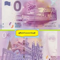 0 Euro Schein Pegasus Bridge UEFG 2016-1 ausverkauft Nr 2106