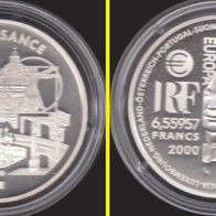 2000 Frankreich Renaissance Euro-Vorläufer Polierte Platte mit Zertifikat