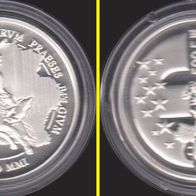 2001 Belgien 500 F/ EURO Europa auf dem Stier Polierte Platte