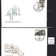 DDR 1985 Technische Denkmale (II): Dampfmaschinen MiNr. 2957 - 2958 FDC gestempelt