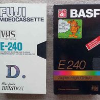 2 VHS - Leerkassetten , Fuji + BASF , 240er , Videokassetten