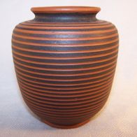 AKRU / Alfred Krupp Klinkier-Keramik Vase, Modell-Nr. 4/10, Handarbeit, 60er * **