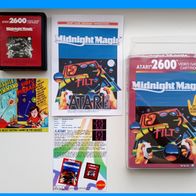 Atari Flipper-Spiel Midnight MAGIC für VCS2600/7800 inkl. Sammler-Box + Karten