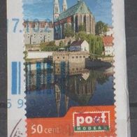 Privatpost postModern, gestempelt, Tarif 50 ct., Motiv Görlitz