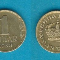 Jugoslawien 1 Dinar 1938