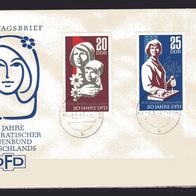 DDR 1967 20 Jahre Demokratischer Frauenbund MiNr. 1256 - 1257 FDC Zella-Mehlis