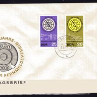 DDR 1965 100 Jahre Internationale Fernmeldeunion MiNr. 1113 - 1114 FDC Zella-Mehlis