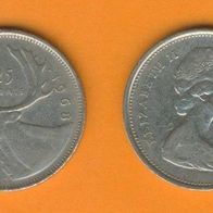Kanada 25 Cents 1968