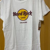 HRC Hard Rock Cafe Cologne - T-Shirt für Damen Gr. XL - weiß NEU!