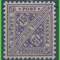 Württemberg MiNr. 252 ungebraucht (3768/ bT)