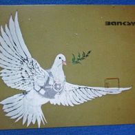 Ansichtskarte Postkarte Banksy Friedenstaube mit schusssicherer Weste