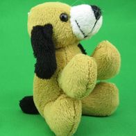 NEU: Stofftier kleiner Hund 10 cm braun sitzend Hündchen Plüschtier Schmusetier