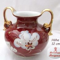 Vintage * Porzellan Vase mit Henkeln Spechtsbrunn handgemalt * 12 cm