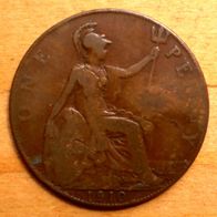 One Penny 1910 Großbritannien