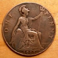 One Penny 1911 Großbritannien