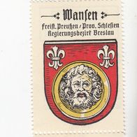 Kaffee Hag Ortswappen Wansen Preußen Schlesien Breslau #53